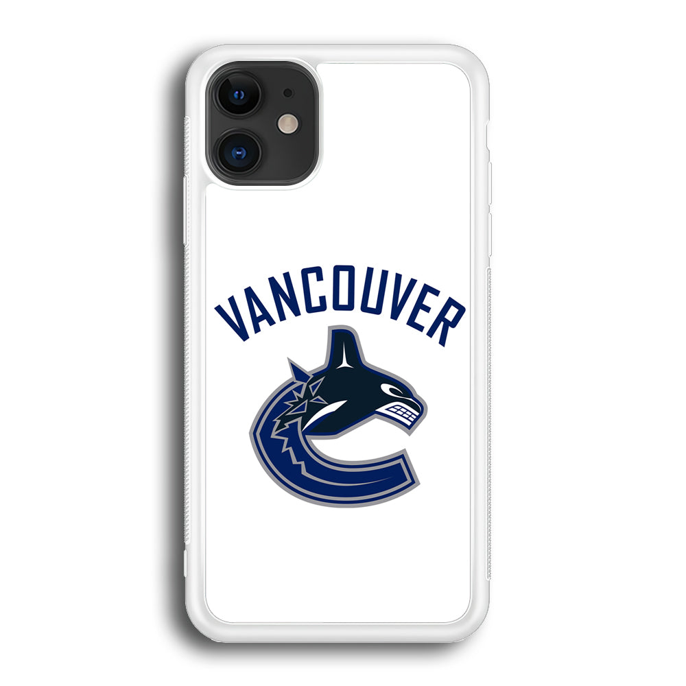 Hockey Vancouver Canucks NHL 001 iPhone 12 Mini Case-Phone Case-Rubber White (2D Case)-Altracase
