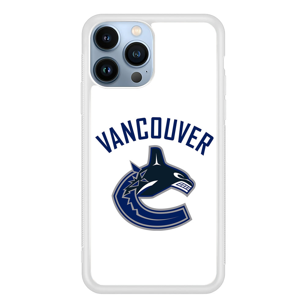 Hockey Vancouver Canucks NHL 001 iPhone 15 Pro Case-Phone Case-Rubber White (2D Case)-Altracase