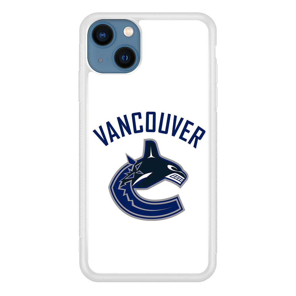 Hockey Vancouver Canucks NHL 001 iPhone 13 Mini Case-Phone Case-Rubber White (2D Case)-Altracase