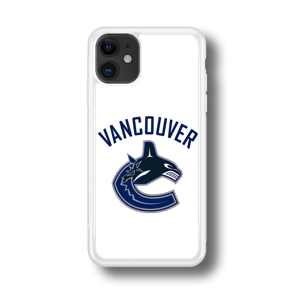 Hockey Vancouver Canucks NHL 001 iPhone 11 Case-Phone Case-Rubber White (2D Case)-Altracase