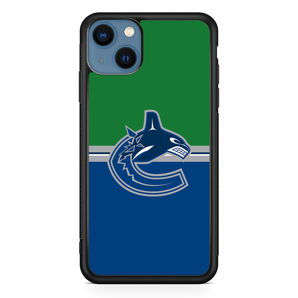 Hockey Vancouver Canucks NHL 002 iPhone 13 Mini Case-Phone Case-Rubber Black (2D Case)-Altracase