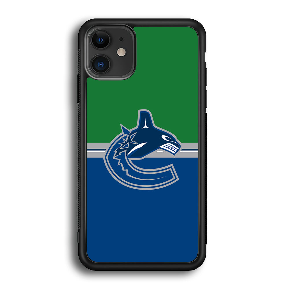 Hockey Vancouver Canucks NHL 002 iPhone 12 Mini Case-Phone Case-Rubber Black (2D Case)-Altracase