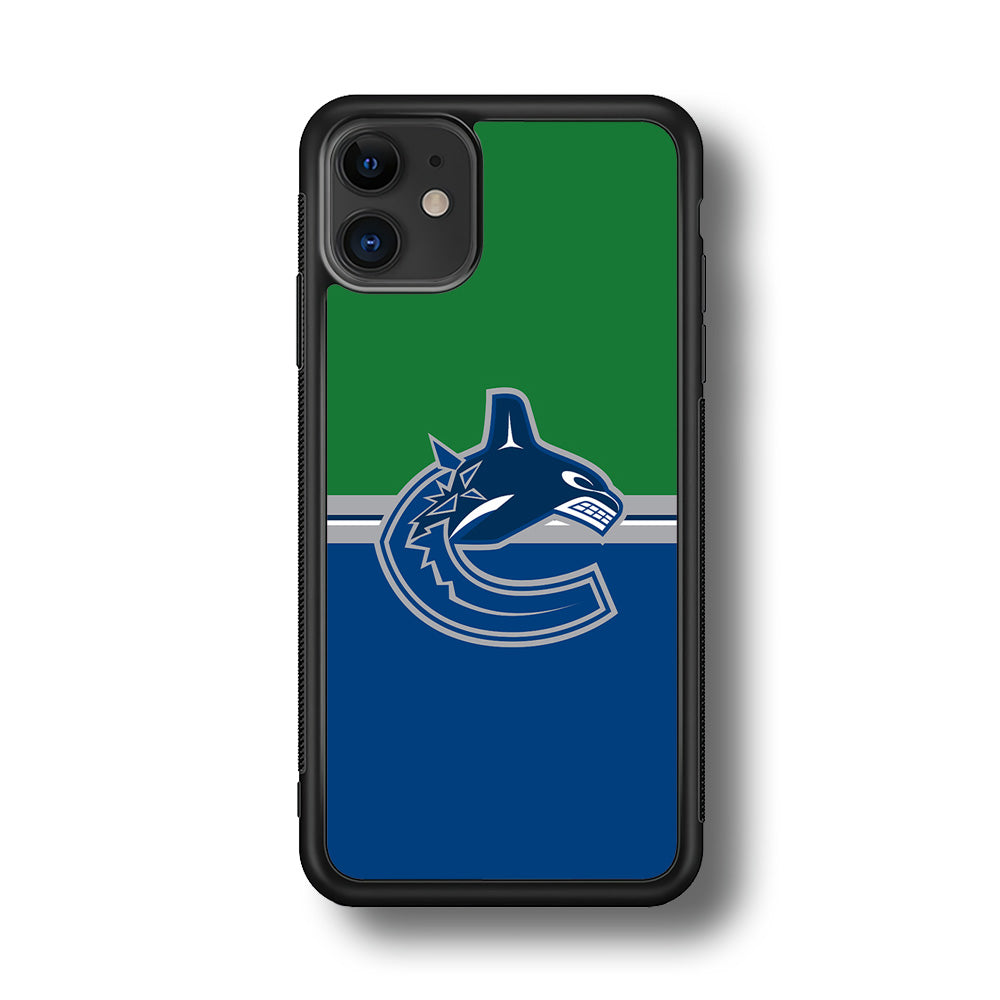 Hockey Vancouver Canucks NHL 002 iPhone 11 Case-Phone Case-Rubber Black (2D Case)-Altracase