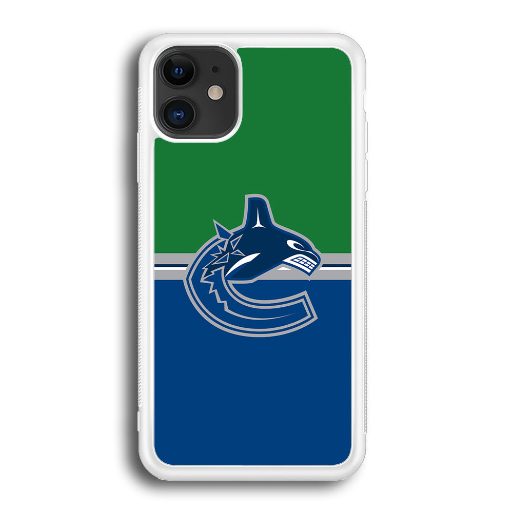 Hockey Vancouver Canucks NHL 002 iPhone 12 Case-Phone Case-Rubber White (2D Case)-Altracase