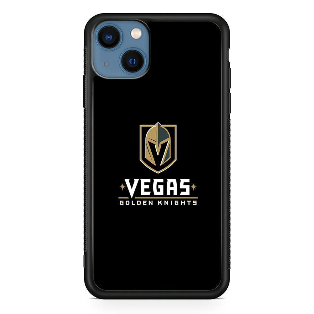Hockey Vegas Golden Knights NHL 002 iPhone 13 Mini Case-Phone Case-Rubber Black (2D Case)-Altracase