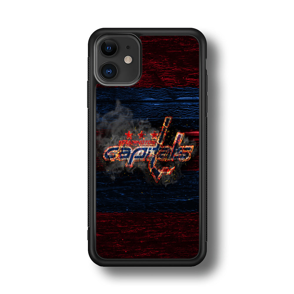 Hockey Washington Capitals NHL 001 iPhone 11 Case-Phone Case-Rubber Black (2D Case)-Altracase