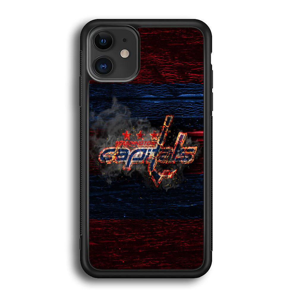 Hockey Washington Capitals NHL 001 iPhone 12 Case-Phone Case-Rubber Black (2D Case)-Altracase