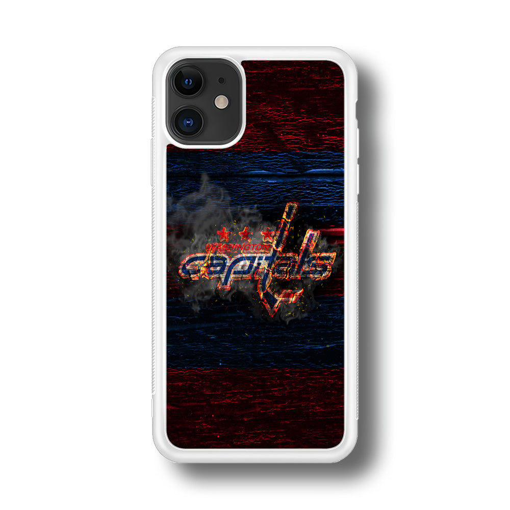 Hockey Washington Capitals NHL 001 iPhone 11 Case-Phone Case-Rubber White (2D Case)-Altracase