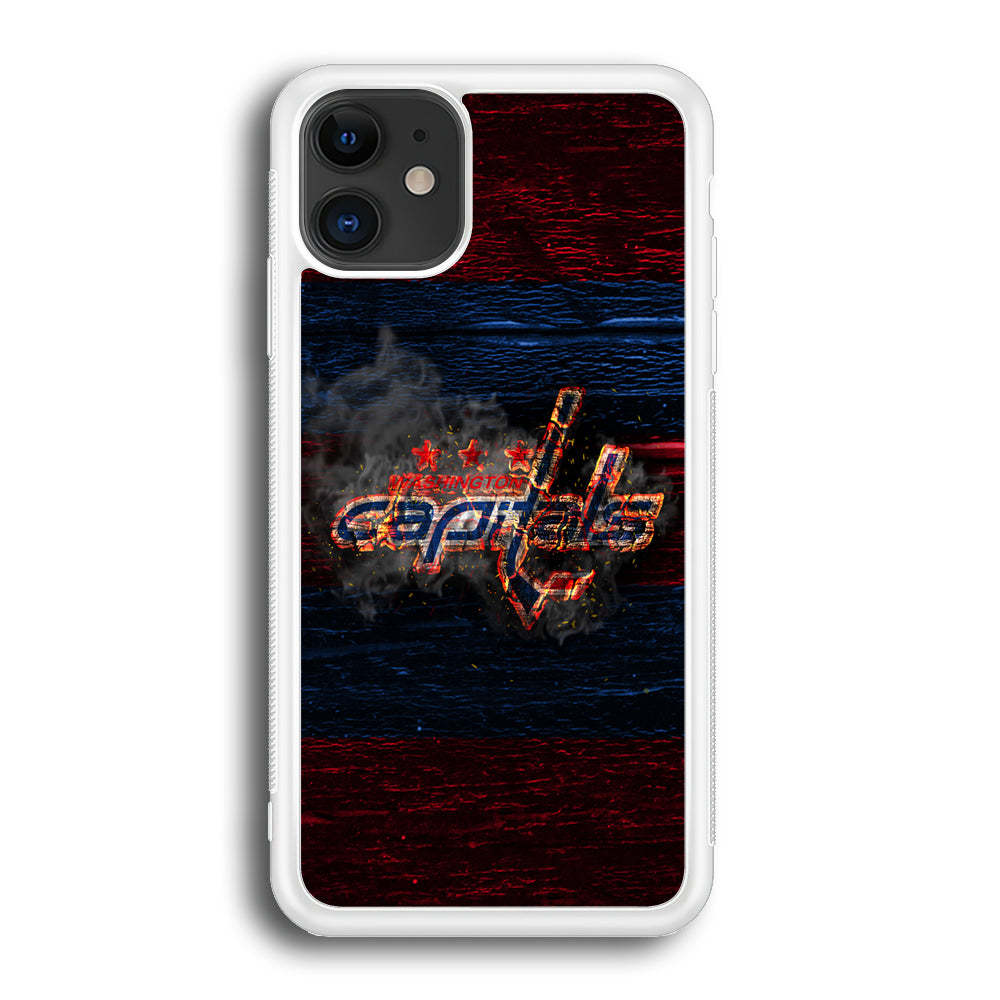 Hockey Washington Capitals NHL 001 iPhone 12 Case-Phone Case-Rubber White (2D Case)-Altracase