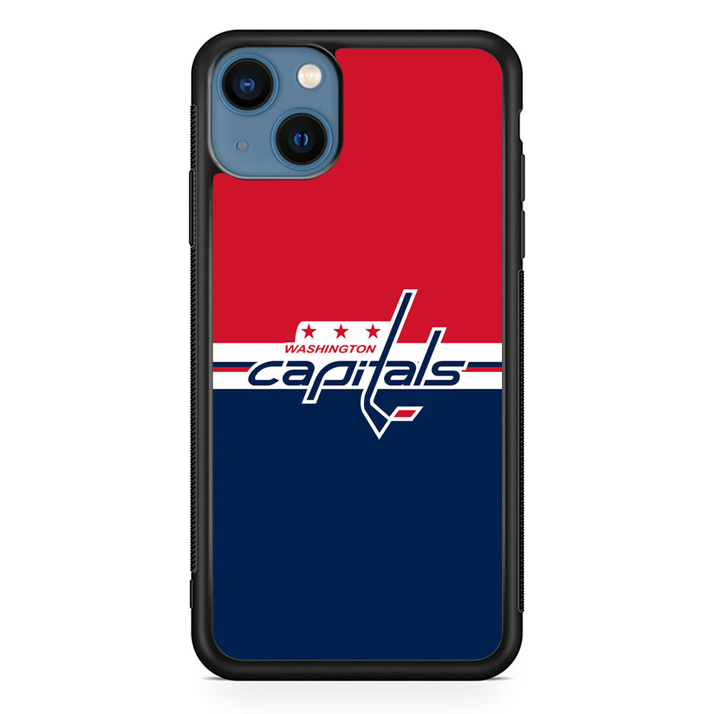 Hockey Washington Capitals NHL 002 iPhone 13 Mini Case-Phone Case-Rubber Black (2D Case)-Altracase