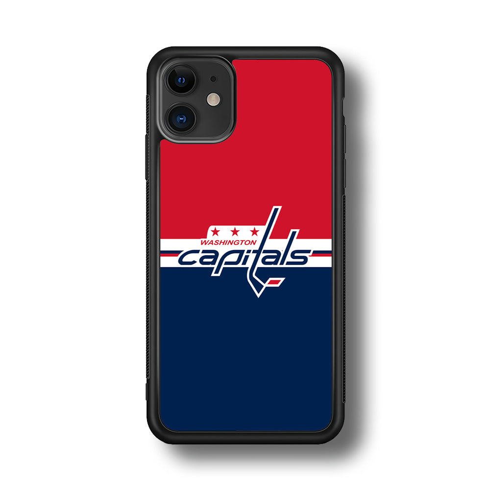 Hockey Washington Capitals NHL 002 iPhone 11 Case-Phone Case-Rubber Black (2D Case)-Altracase