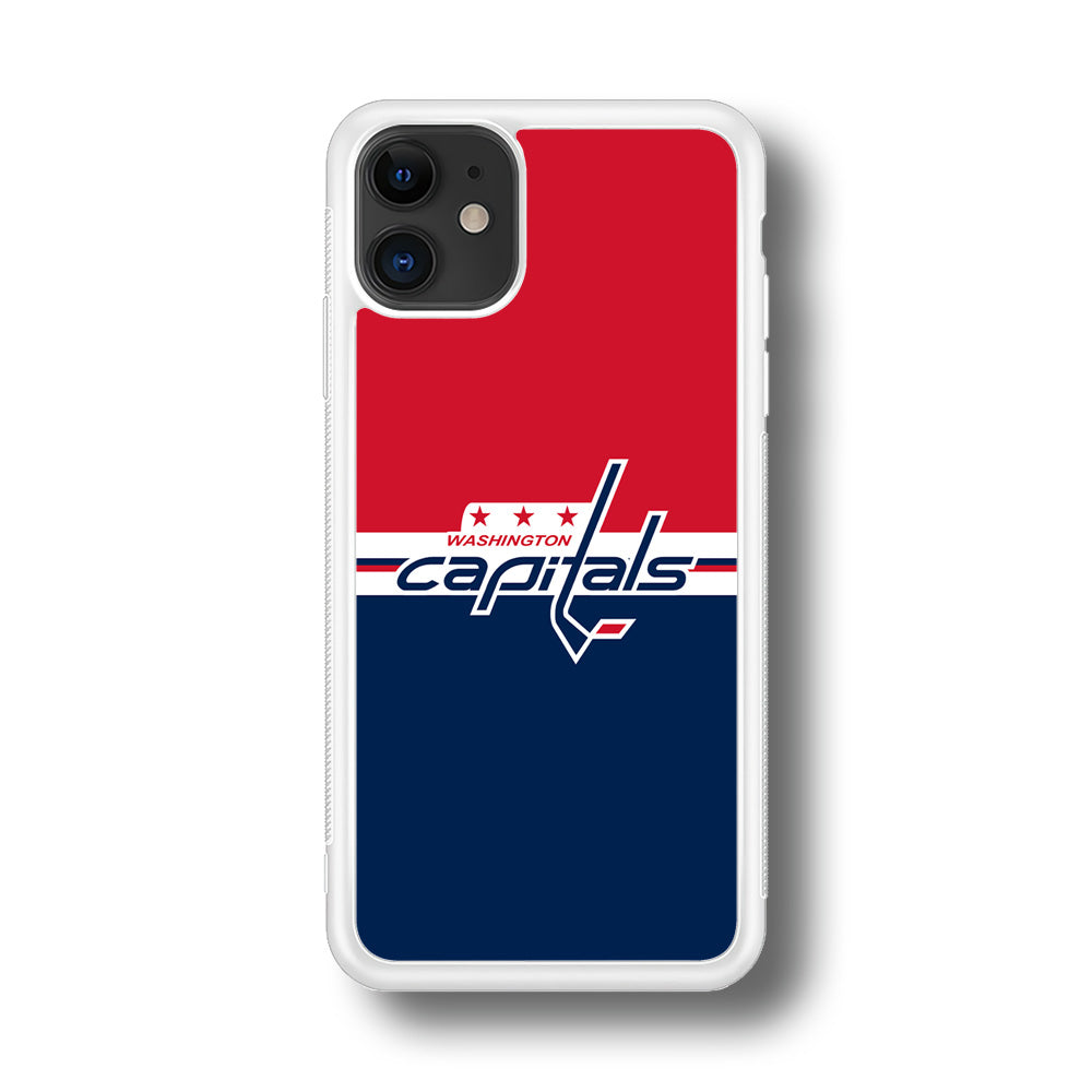 Hockey Washington Capitals NHL 002 iPhone 11 Case-Phone Case-Rubber White (2D Case)-Altracase