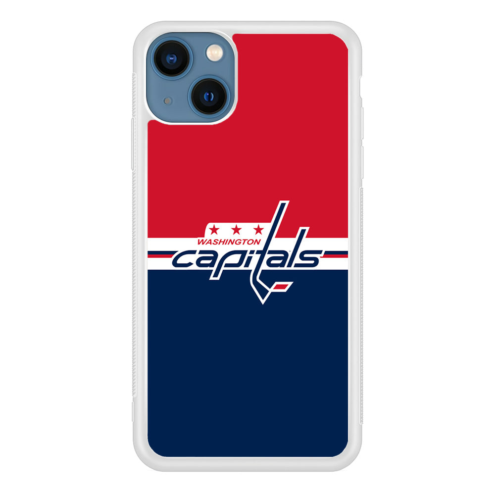 Hockey Washington Capitals NHL 002 iPhone 13 Mini Case-Phone Case-Rubber White (2D Case)-Altracase