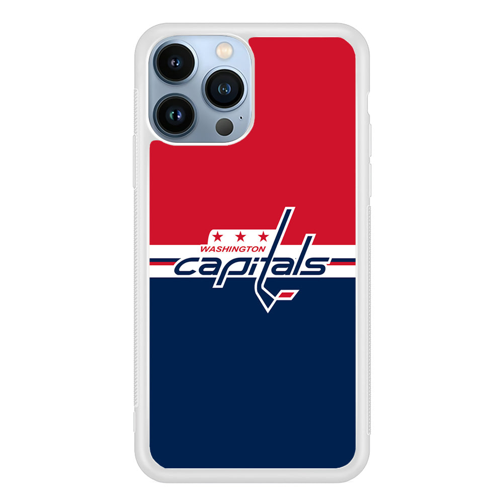 Hockey Washington Capitals NHL 002 iPhone 15 Pro Case-Phone Case-Rubber White (2D Case)-Altracase