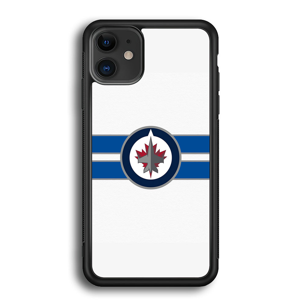 Hockey Winnipeg Jets NHL 001 iPhone 12 Case-Phone Case-Rubber Black (2D Case)-Altracase