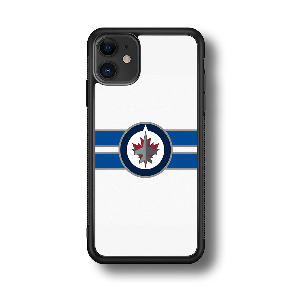 Hockey Winnipeg Jets NHL 001 iPhone 11 Case-Phone Case-Rubber Black (2D Case)-Altracase