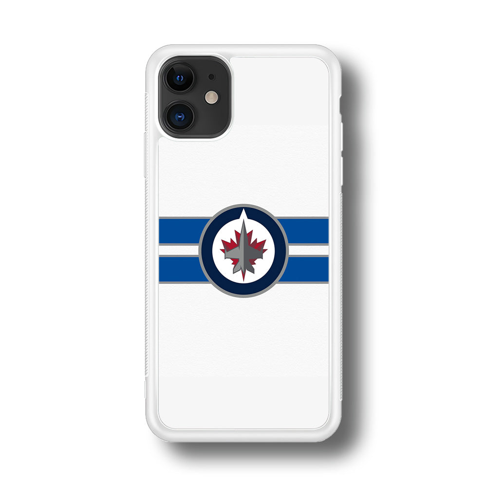 Hockey Winnipeg Jets NHL 001 iPhone 11 Case-Phone Case-Rubber White (2D Case)-Altracase