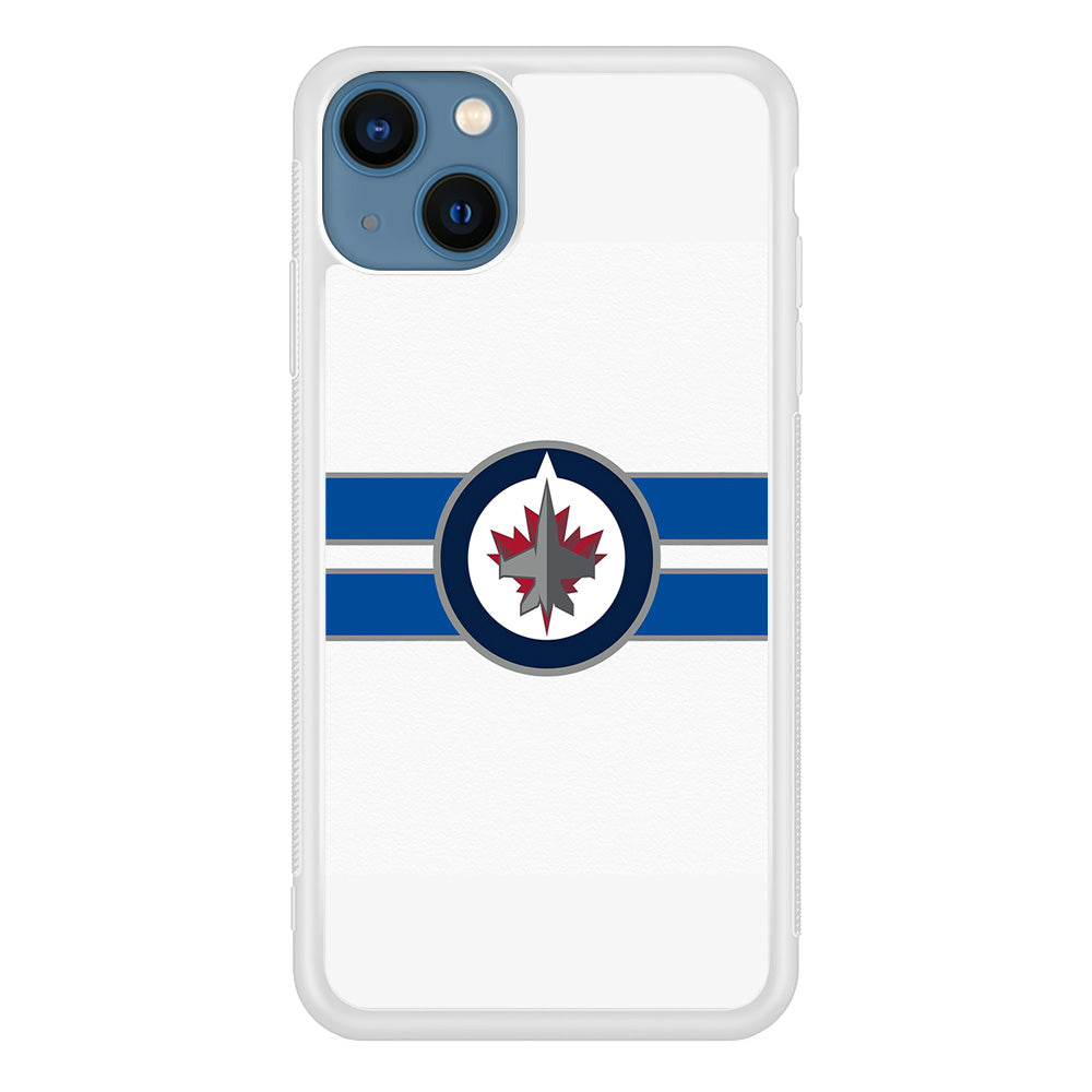 Hockey Winnipeg Jets NHL 001 iPhone 13 Mini Case-Phone Case-Rubber White (2D Case)-Altracase