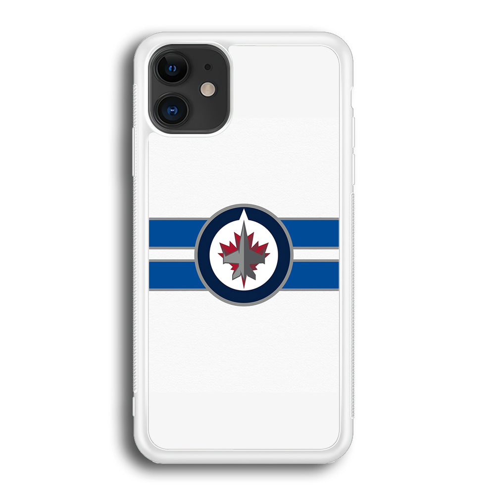 Hockey Winnipeg Jets NHL 001 iPhone 12 Case-Phone Case-Rubber White (2D Case)-Altracase