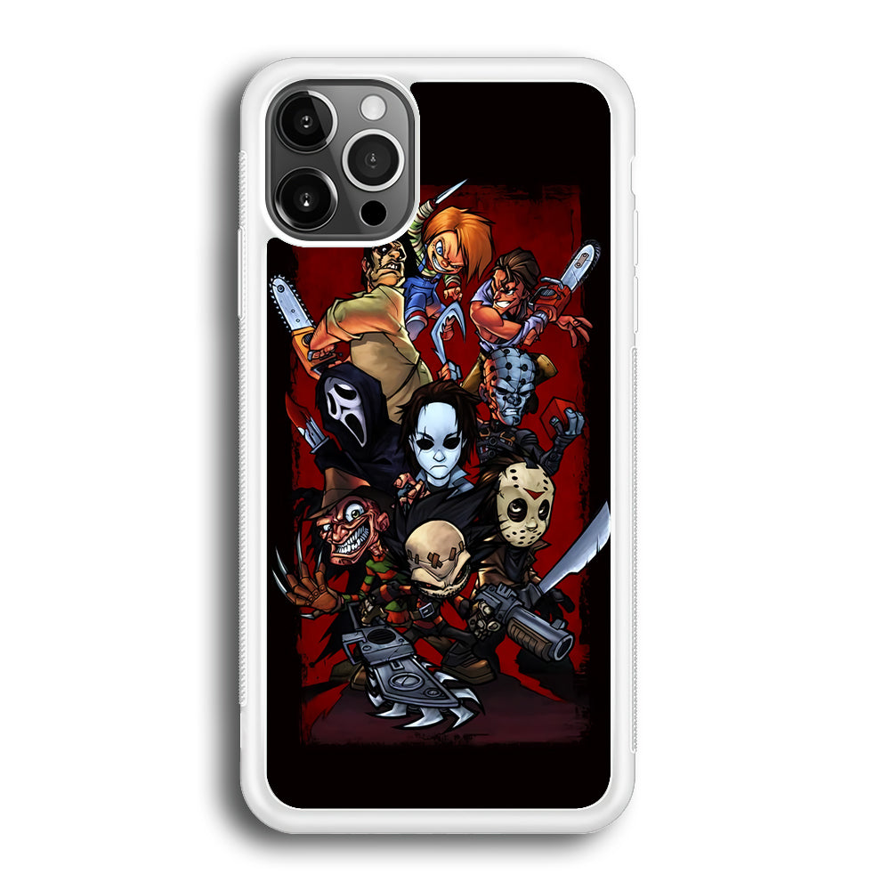 Horror Character Cartoon iPhone 12 Pro Max Case-Phone Case-Rubber White (2D Case)-Altracase