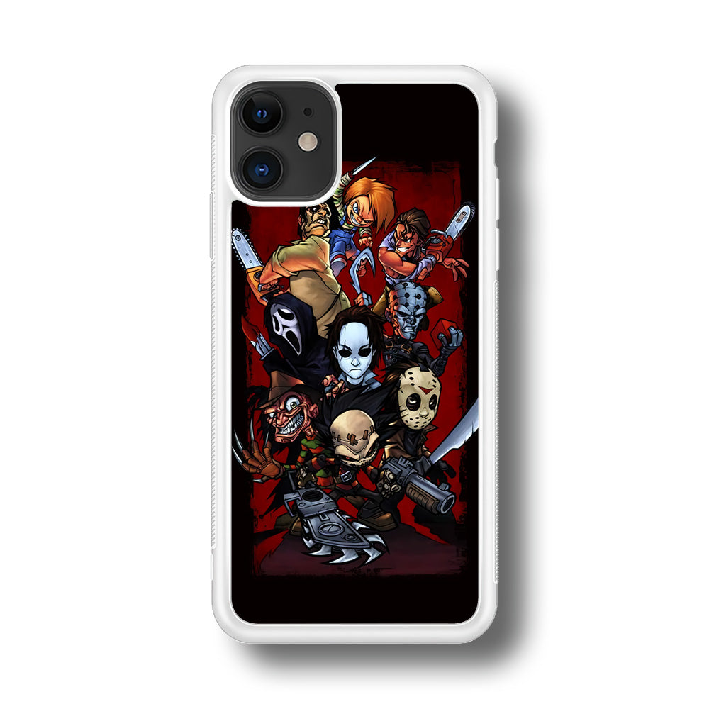 Horror Character Cartoon iPhone 11 Case-Phone Case-Rubber White (2D Case)-Altracase