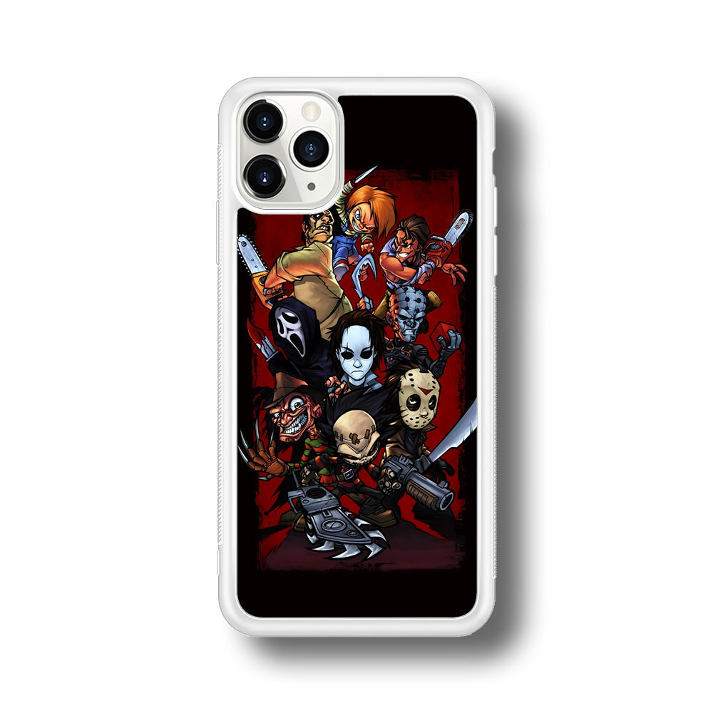 Horror Character Cartoon iPhone 11 Pro Max Case-Phone Case-Rubber White (2D Case)-Altracase