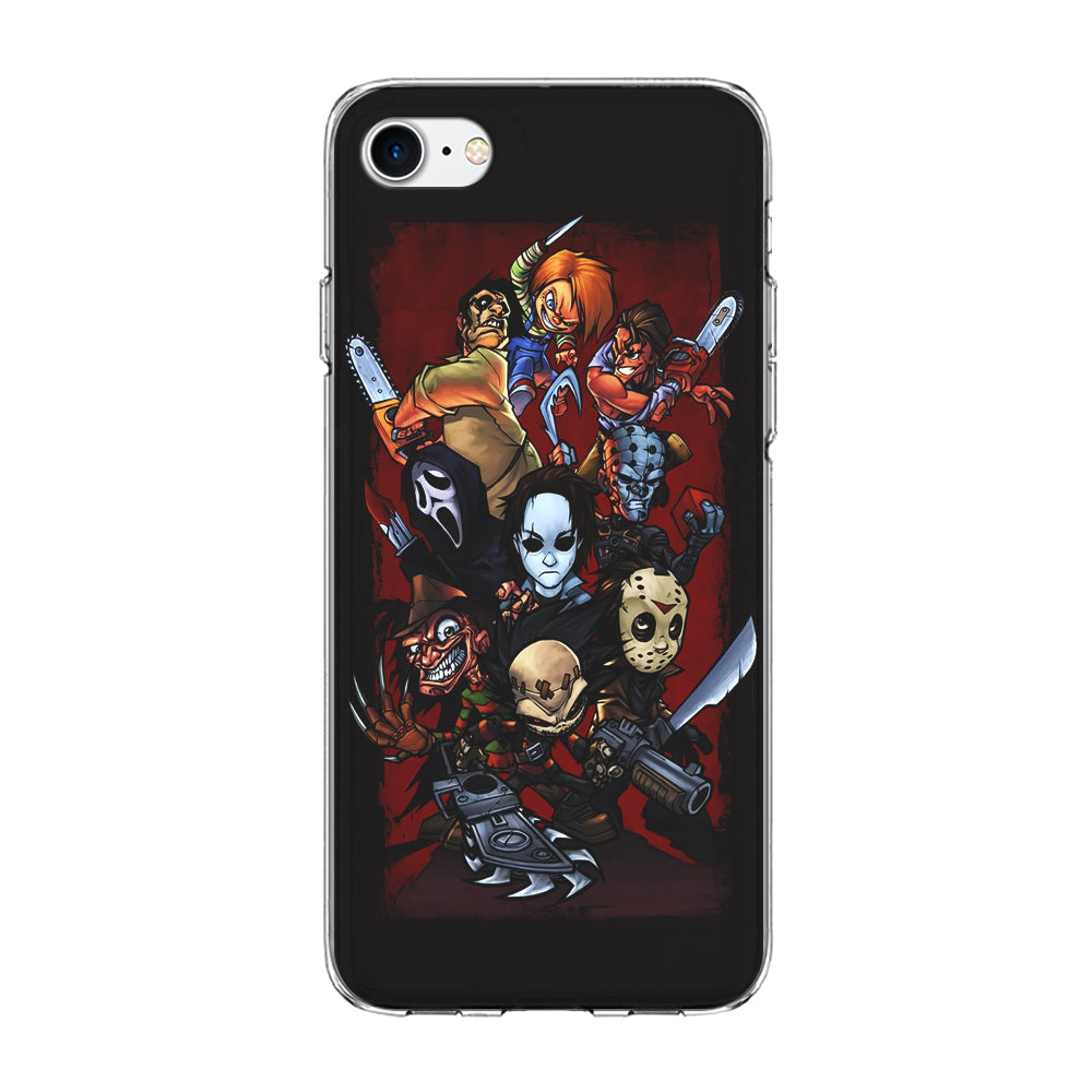 Horror Character Cartoon iPhone 8 Case-Phone Case-Clear Soft Case-Altracase