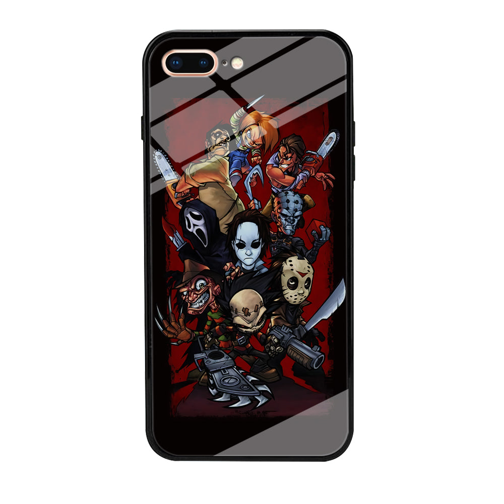 Horror Character Cartoon iPhone 8 Plus Case-Phone Case-Tempered Glass Case-Altracase