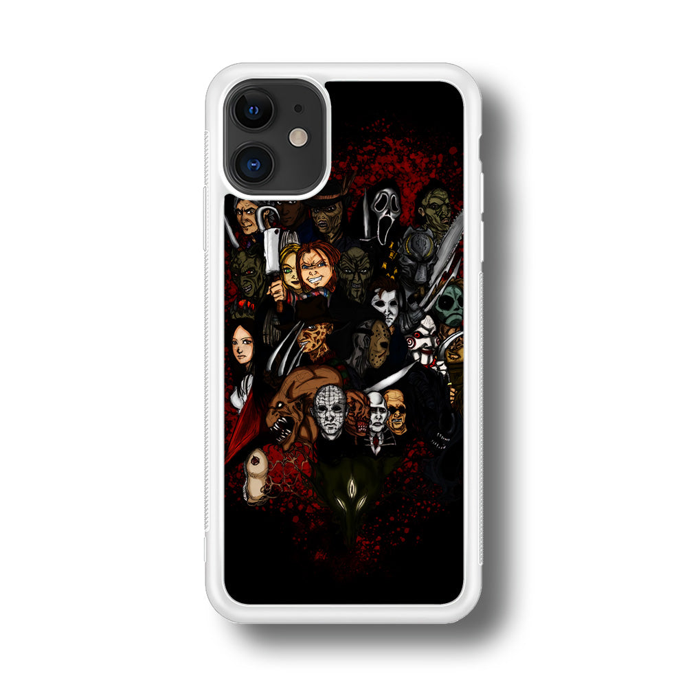 Horror Movie Character iPhone 11 Case-Phone Case-Rubber White (2D Case)-Altracase