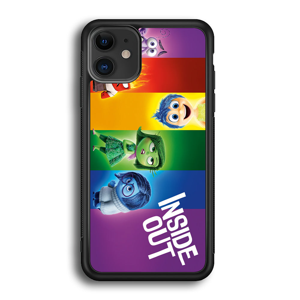Inside Out Character iPhone 12 Case-Phone Case-Rubber Black (2D Case)-Altracase