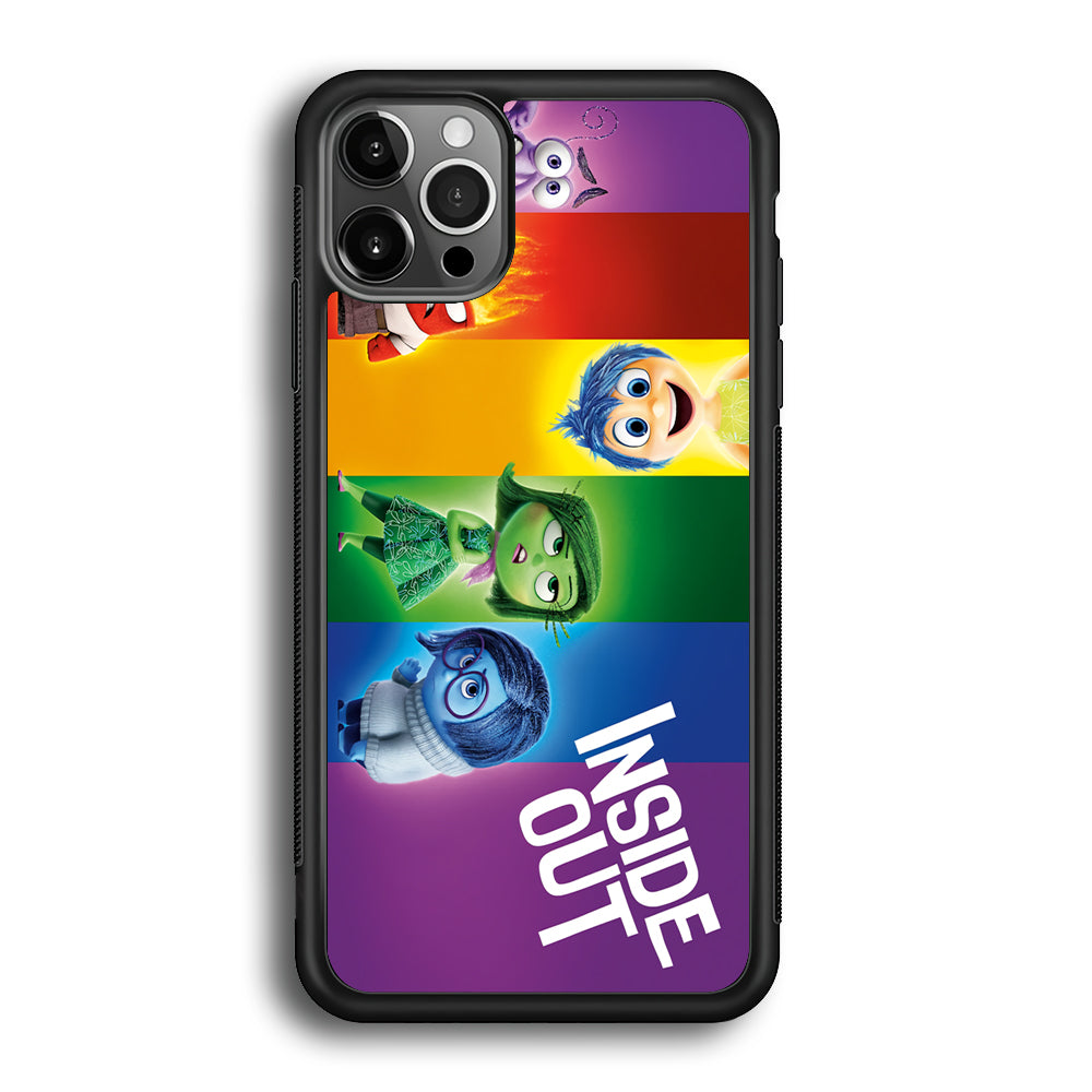 Inside Out Character iPhone 12 Pro Max Case-Phone Case-Rubber Black (2D Case)-Altracase
