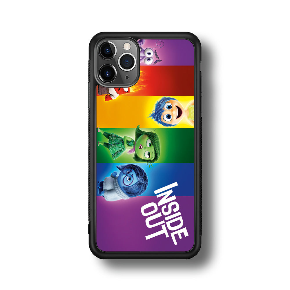 Inside Out Character iPhone 11 Pro Max Case-Phone Case-Rubber Black (2D Case)-Altracase