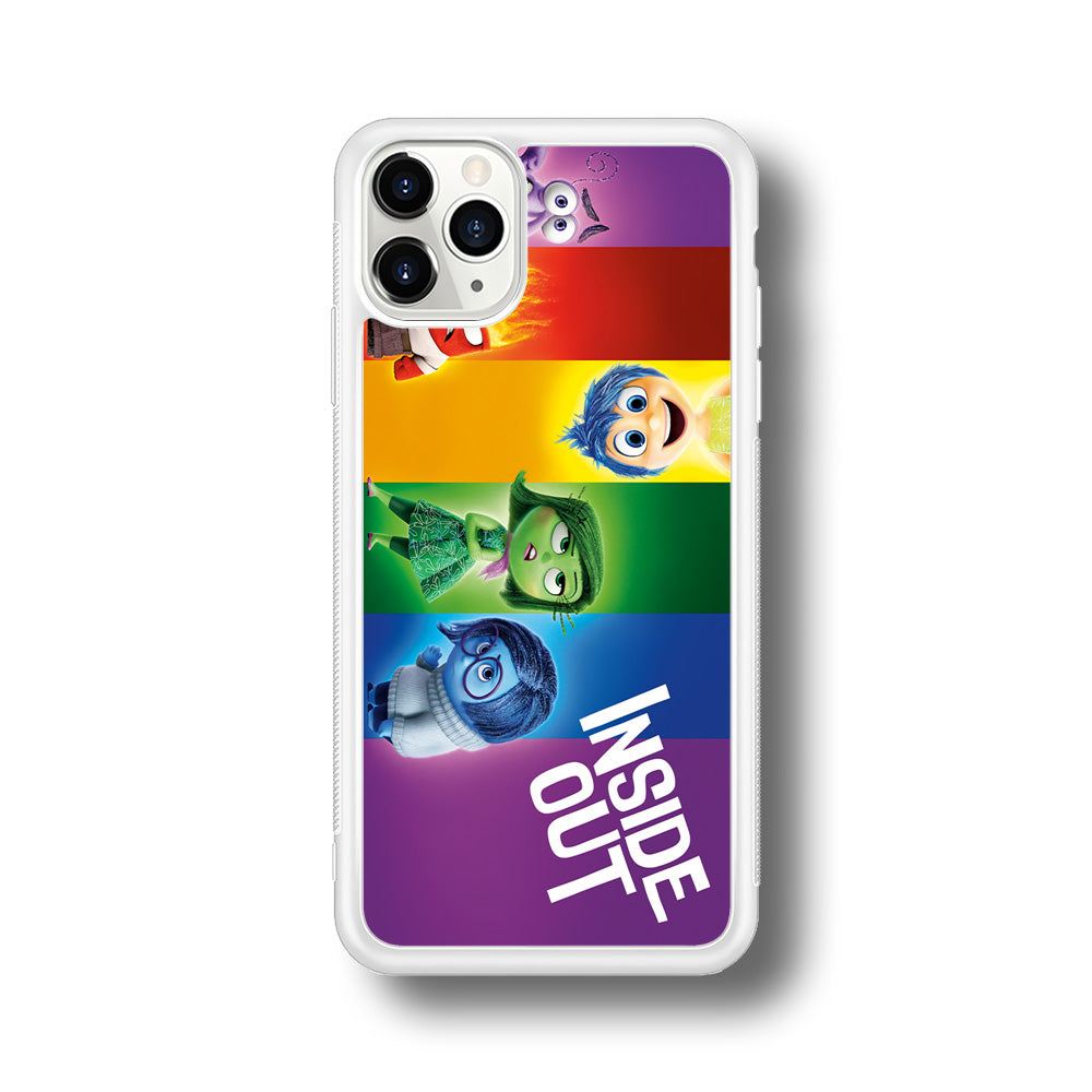 Inside Out Character iPhone 11 Pro Max Case-Phone Case-Rubber White (2D Case)-Altracase