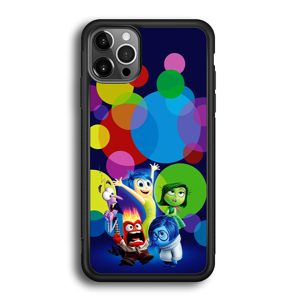 Inside Out Colorful Circle iPhone 12 Pro Max Case-Phone Case-Rubber Black (2D Case)-Altracase