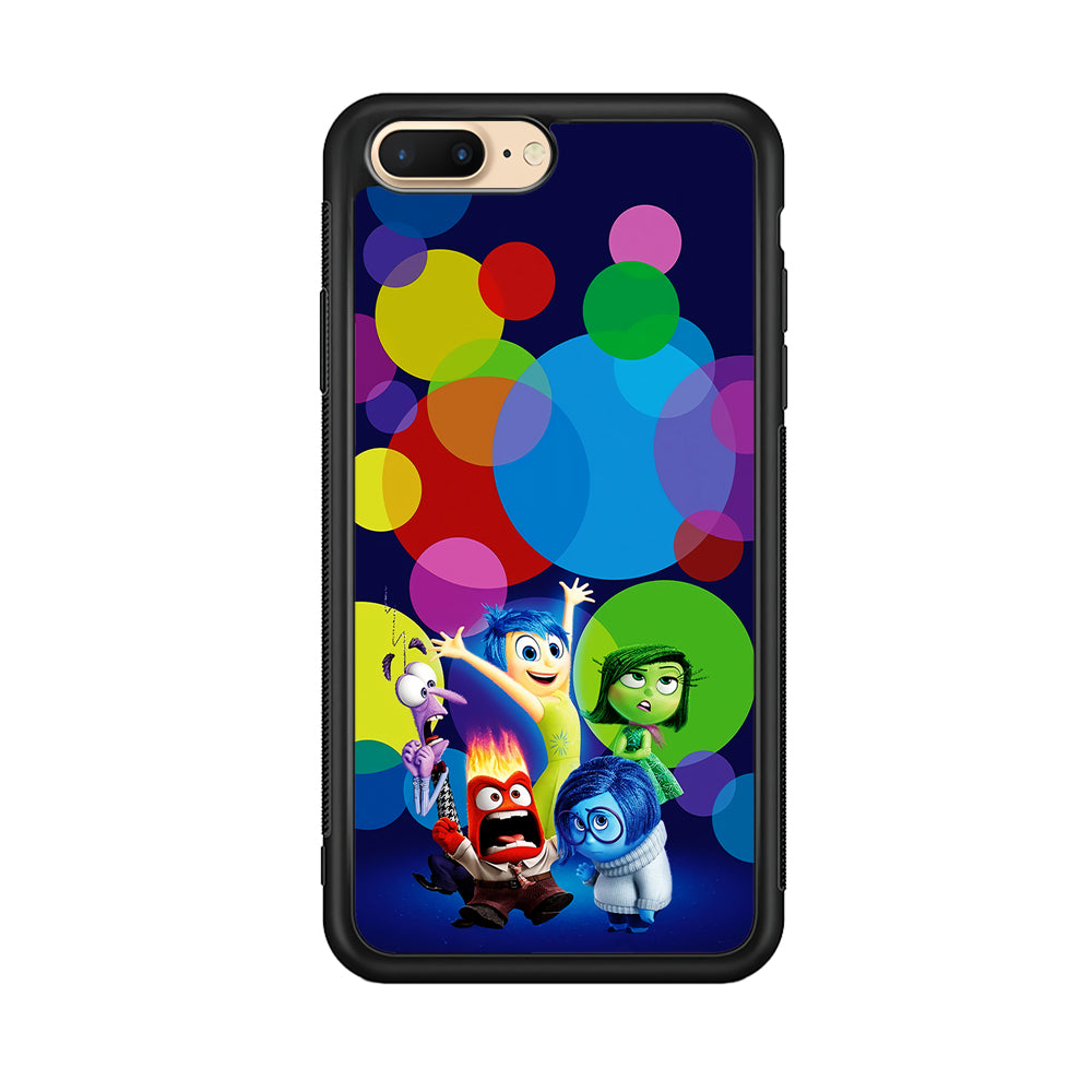 Inside Out Colorful Circle iPhone 8 Plus Case-Phone Case-Rubber Black (2D Case)-Altracase