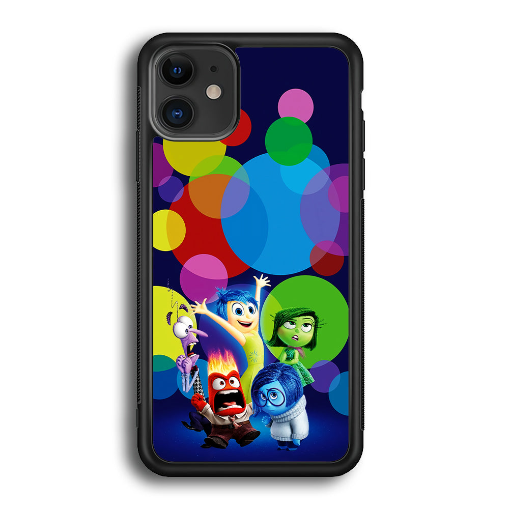 Inside Out Colorful Circle iPhone 12 Case-Phone Case-Rubber Black (2D Case)-Altracase