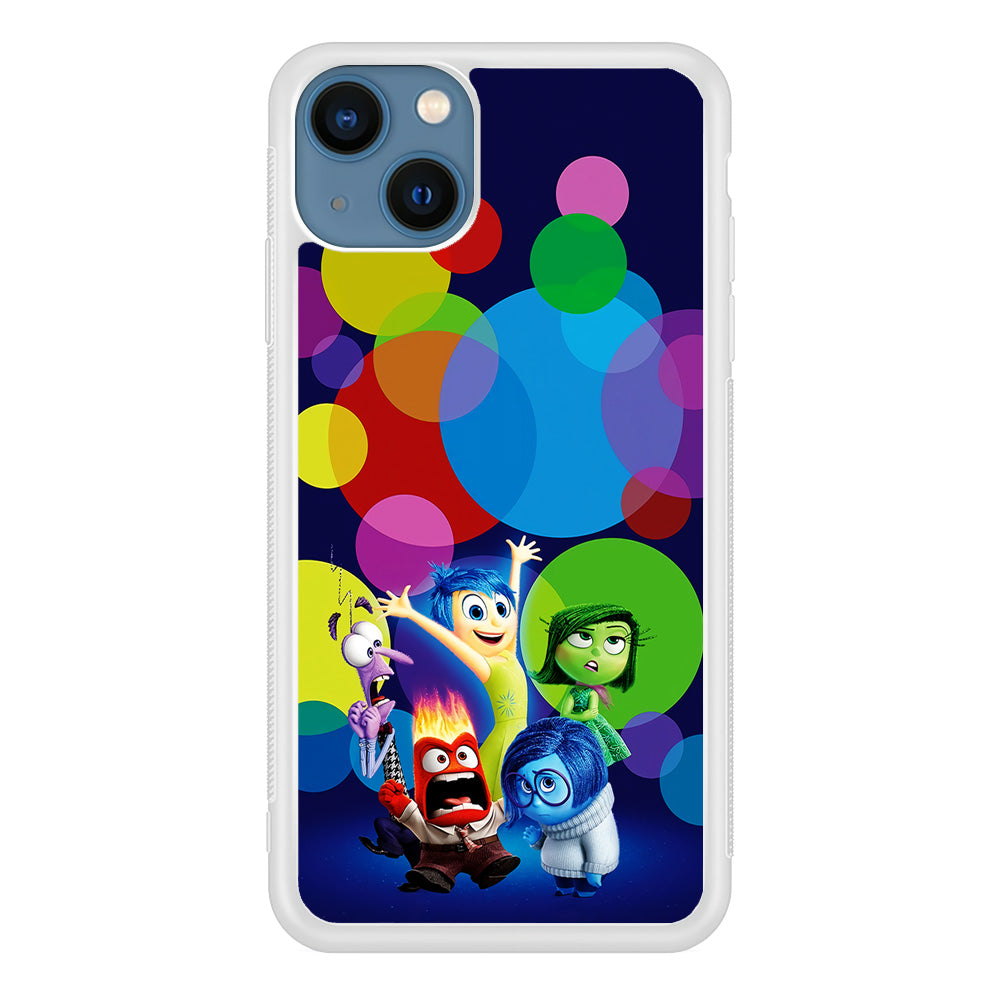 Inside Out Colorful Circle iPhone 13 Mini Case-Phone Case-Rubber White (2D Case)-Altracase