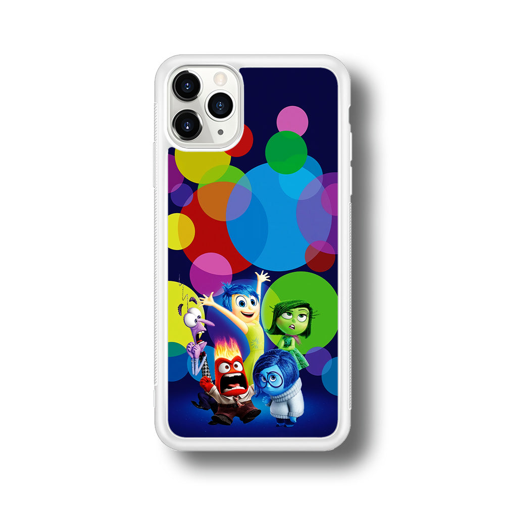 Inside Out Colorful Circle iPhone 11 Pro Max Case-Phone Case-Rubber White (2D Case)-Altracase