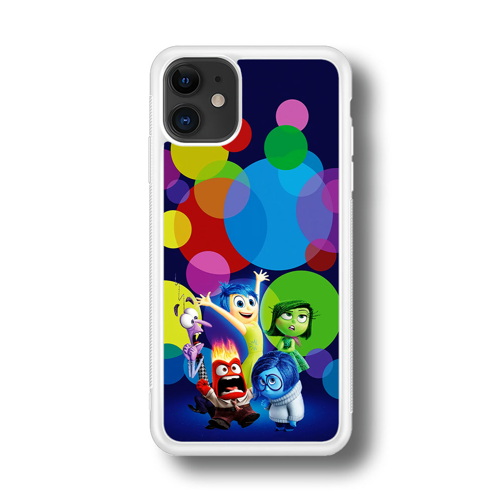 Inside Out Colorful Circle iPhone 11 Case-Phone Case-Rubber White (2D Case)-Altracase