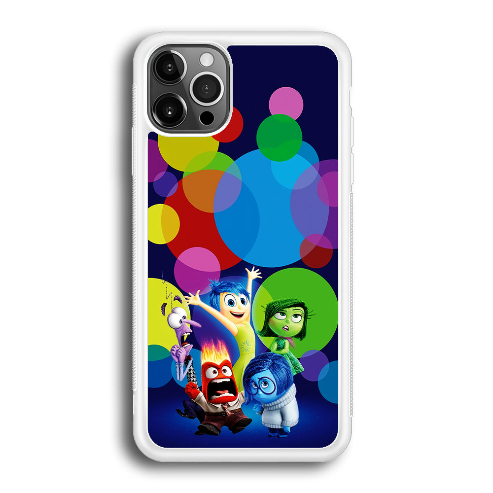 Inside Out Colorful Circle iPhone 12 Pro Max Case-Phone Case-Rubber White (2D Case)-Altracase