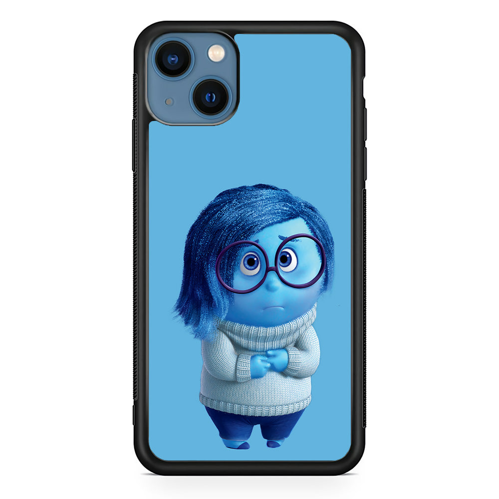 Inside Out Sadness Blue iPhone 13 Mini Case-Phone Case-Rubber Black (2D Case)-Altracase
