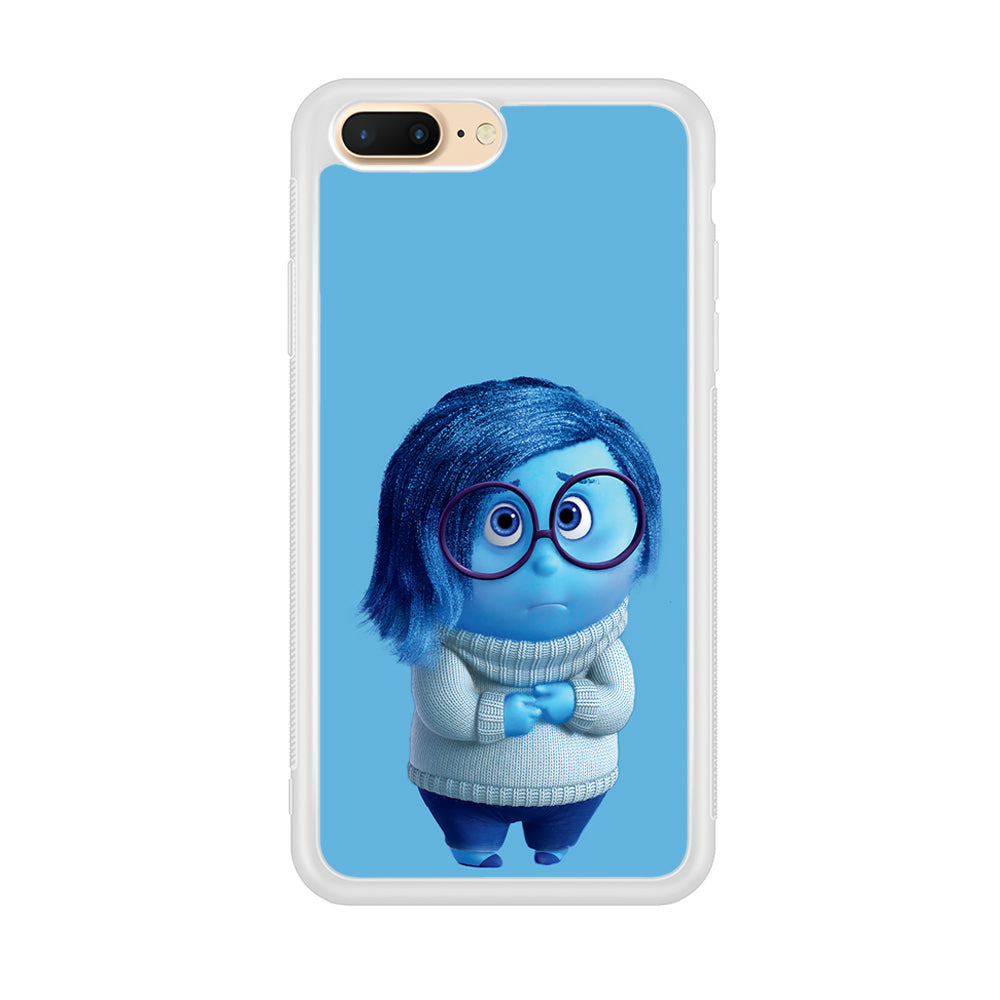 Inside Out Sadness Blue iPhone 8 Plus Case-Phone Case-Rubber White (2D Case)-Altracase