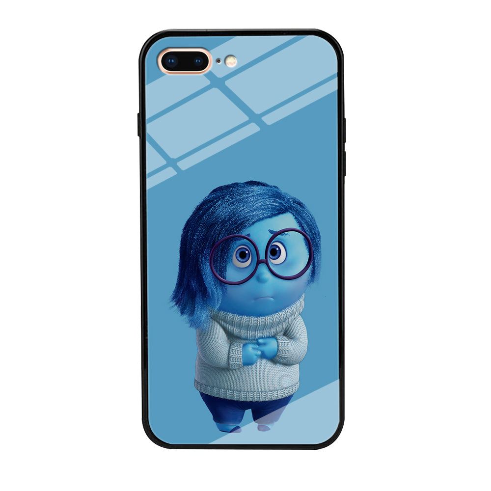 Inside Out Sadness Blue iPhone 8 Plus Case-Phone Case-Tempered Glass Case-Altracase