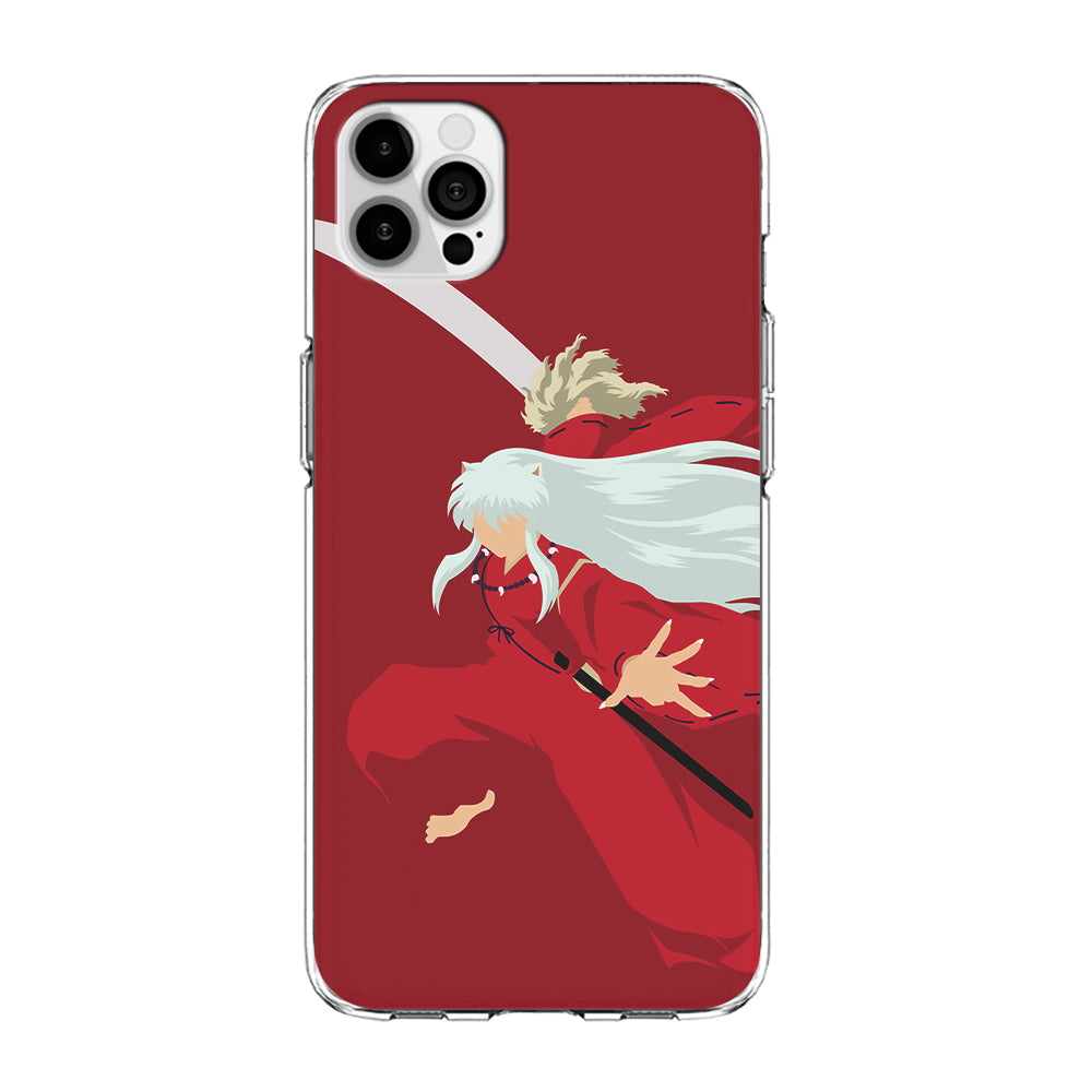 Inuyasha Red Background iPhone 15 Pro Case-Phone Case-Clear Soft Case-Altracase
