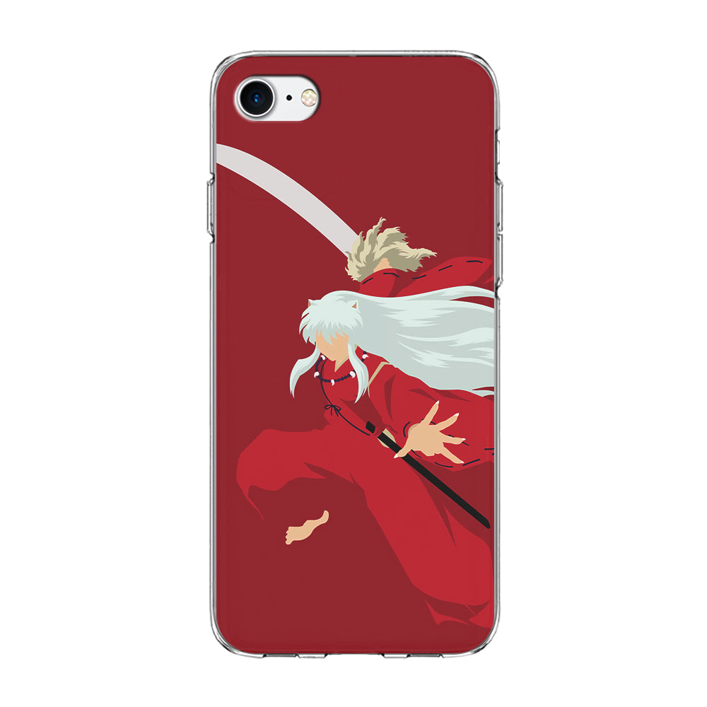 Inuyasha Red Background iPhone 7 Case-Phone Case-Clear Soft Case-Altracase