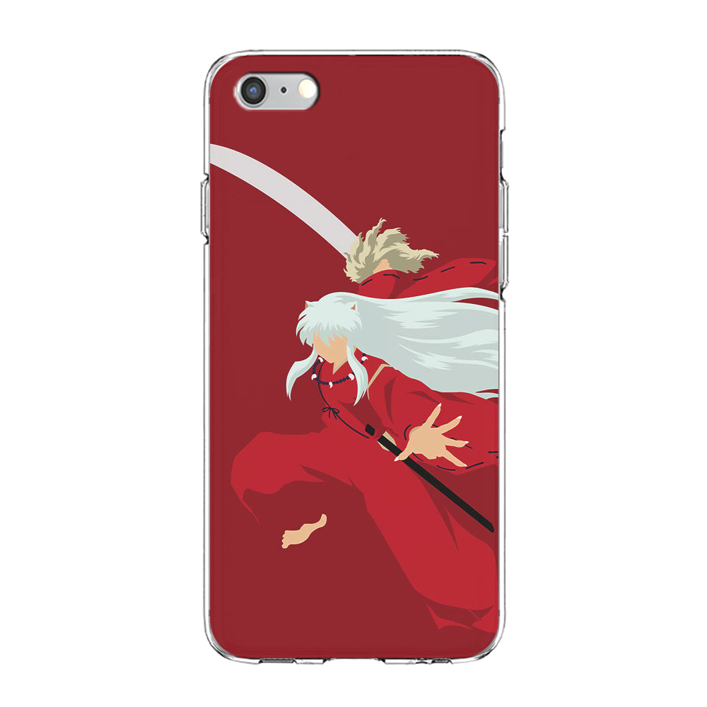 Inuyasha Red Background iPhone 6 Plus | 6s Plus Case-Phone Case-Clear Soft Case-Altracase