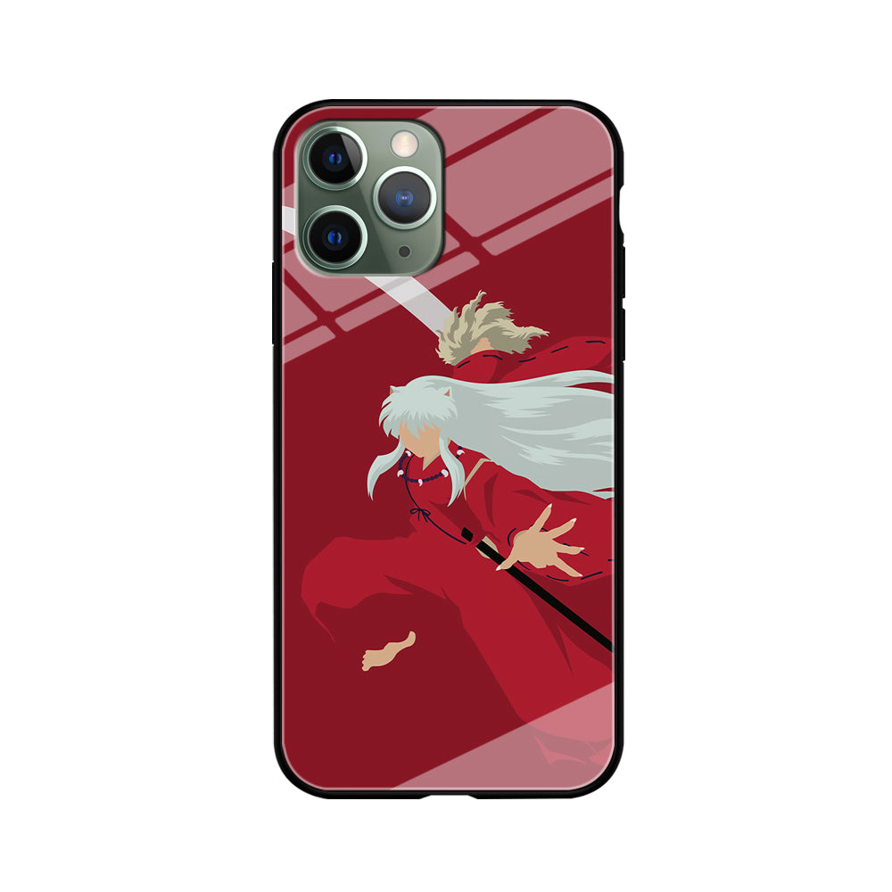 Inuyasha Red Background iPhone 11 Pro Case-Phone Case-Tempered Glass Case-Altracase