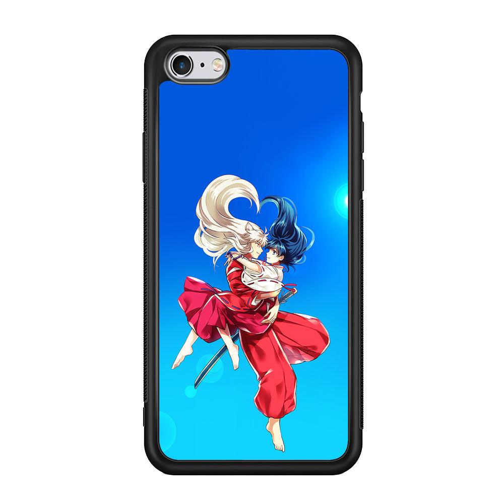Inuyasha and Kagome Romantic iPhone 6 | 6s Case-Phone Case-Rubber Black (2D Case)-Altracase