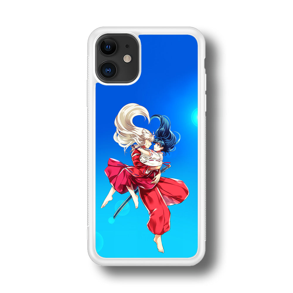 Inuyasha and Kagome Romantic iPhone 11 Case-Phone Case-Rubber White (2D Case)-Altracase
