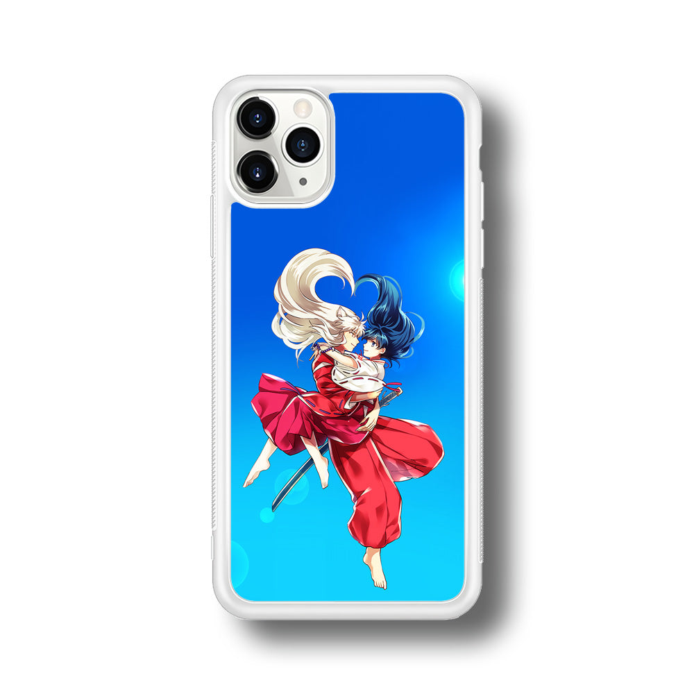 Inuyasha and Kagome Romantic iPhone 11 Pro Max Case-Phone Case-Rubber White (2D Case)-Altracase